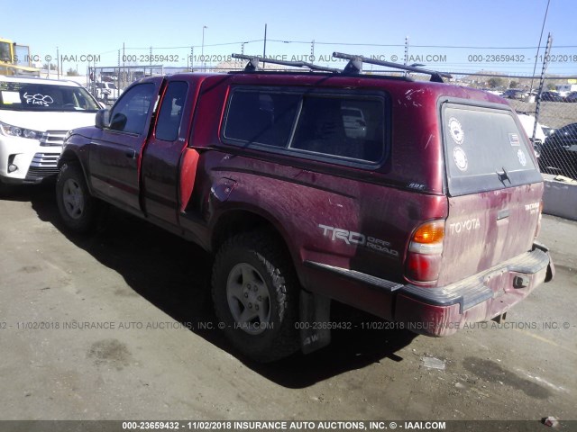 5TEWN72N31Z855693 - 2001 TOYOTA TACOMA XTRACAB RED photo 3