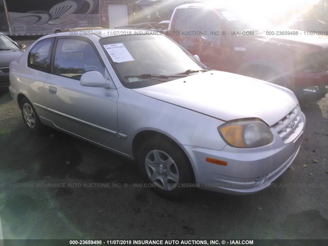 KMHCG35C63U271635 - 2003 HYUNDAI ACCENT GL SILVER photo 1