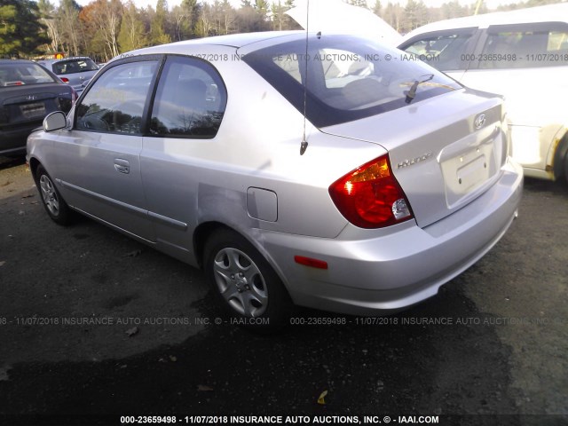 KMHCG35C63U271635 - 2003 HYUNDAI ACCENT GL SILVER photo 3