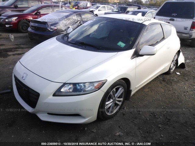 JHMZF1D41CS004025 - 2012 HONDA CR-Z WHITE photo 2