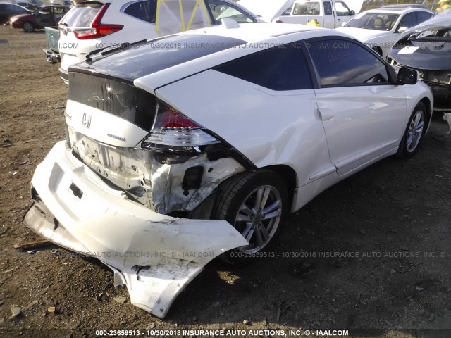 JHMZF1D41CS004025 - 2012 HONDA CR-Z WHITE photo 4