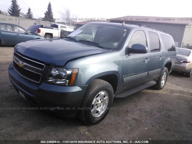 1GNFK26389R250751 - 2009 CHEVROLET SUBURBAN K1500 LT BLUE photo 2