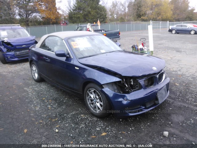 WBAUL7C59BVM80616 - 2011 BMW 128 I BLUE photo 1