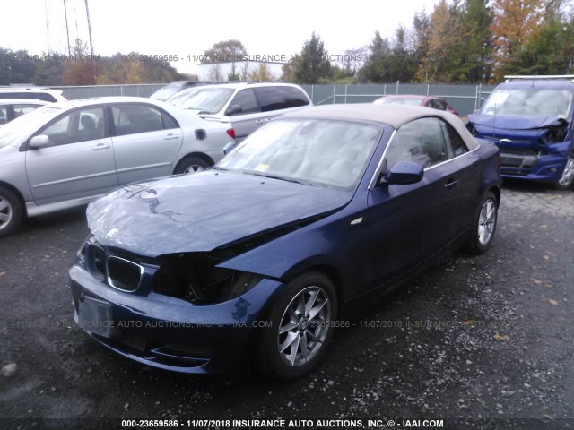 WBAUL7C59BVM80616 - 2011 BMW 128 I BLUE photo 2