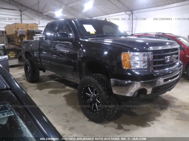 1GTV2WE23BZ213875 - 2011 GMC SIERRA K1500 SLT BLACK photo 1