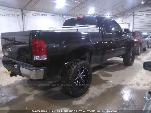 1GTV2WE23BZ213875 - 2011 GMC SIERRA K1500 SLT BLACK photo 4