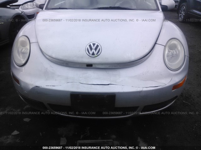 3VWRW31C78M513168 - 2008 VOLKSWAGEN NEW BEETLE S/SE SILVER photo 6