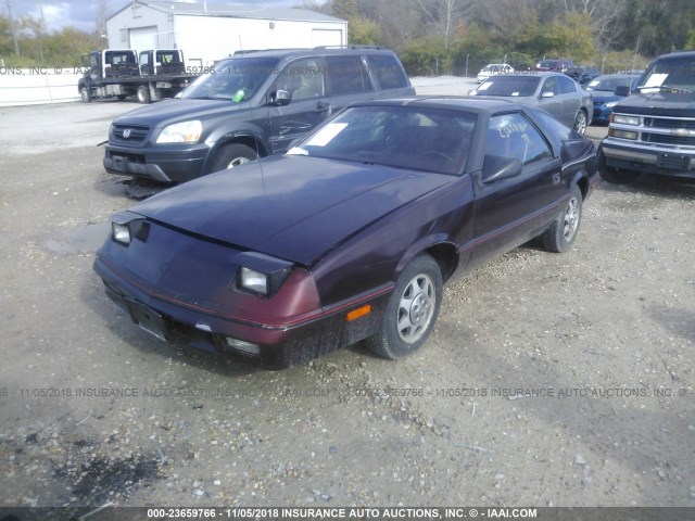 1B3BA44KXJG357379 - 1988 DODGE DAYTONA MAROON photo 2