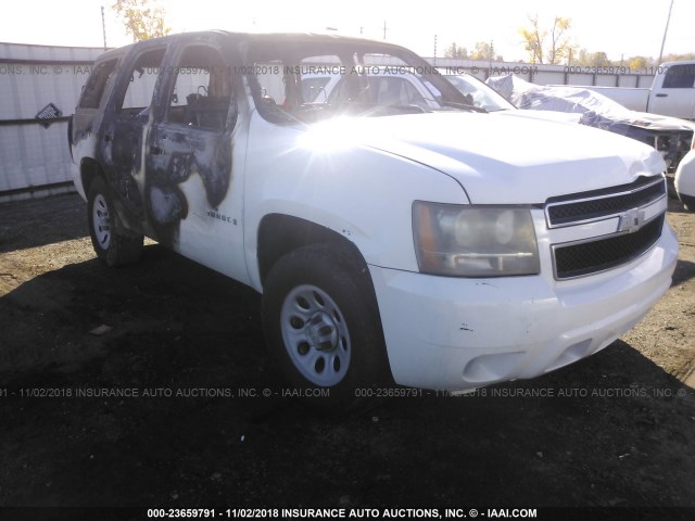 1GNFK13039R214390 - 2009 CHEVROLET TAHOE K1500 LS WHITE photo 1