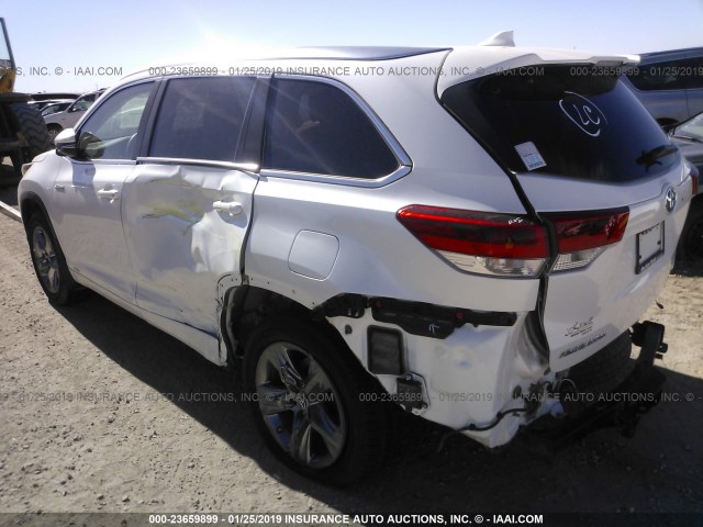 5TDDGRFH7HS036226 - 2017 TOYOTA HIGHLANDER HYBRID LTD PLATINUM CREAM photo 3