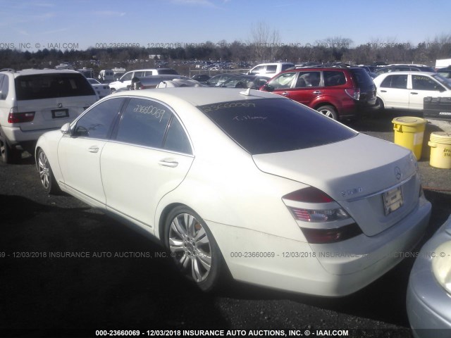 WDDNG86X29A243701 - 2009 MERCEDES-BENZ S 550 4MATIC WHITE photo 3