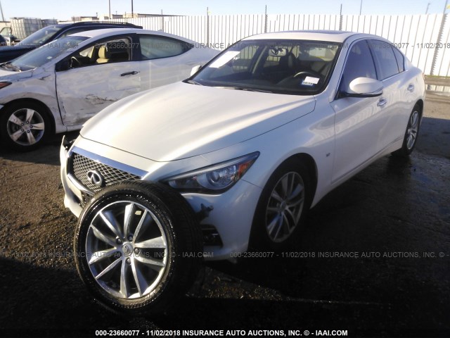 JN1BV7AP1FM336999 - 2015 INFINITI Q50 PREMIUM/SPORT WHITE photo 2