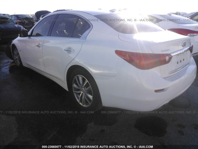 JN1BV7AP1FM336999 - 2015 INFINITI Q50 PREMIUM/SPORT WHITE photo 3