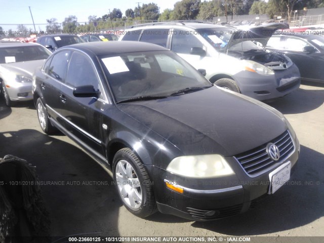 WVWRH63B91E158695 - 2001 VOLKSWAGEN PASSAT GLX BLACK photo 1