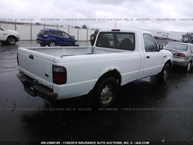 1FTYR10U93PA99320 - 2003 FORD RANGER WHITE photo 4