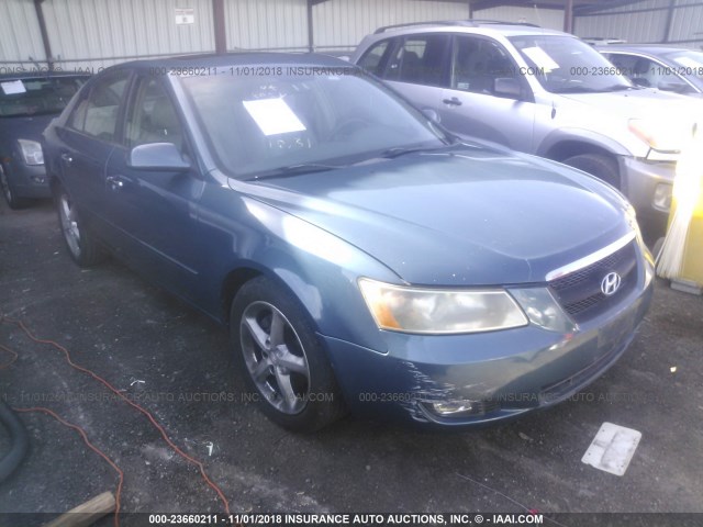 5NPEU46F06H033587 - 2006 HYUNDAI SONATA GLS/LX BLUE photo 1