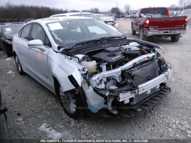 3FA6P0LU0ER301000 - 2014 FORD FUSION SE HYBRID WHITE photo 1