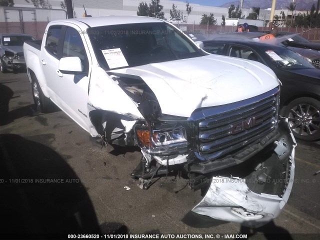 1GTG5BEA6F1161145 - 2015 GMC CANYON SLE WHITE photo 1