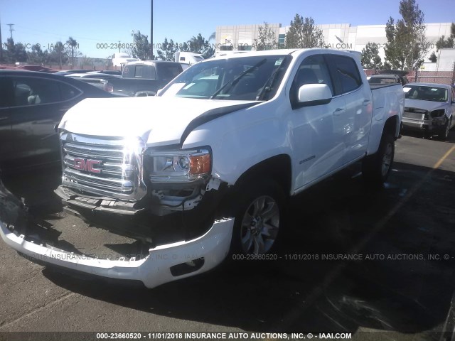 1GTG5BEA6F1161145 - 2015 GMC CANYON SLE WHITE photo 2