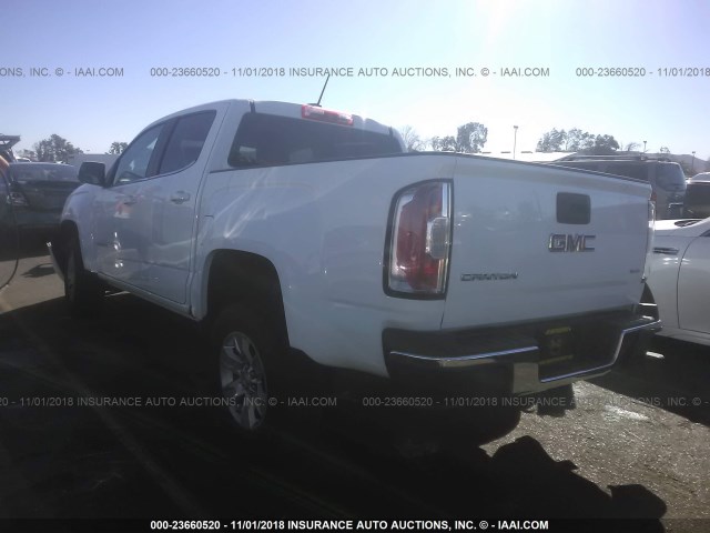 1GTG5BEA6F1161145 - 2015 GMC CANYON SLE WHITE photo 3