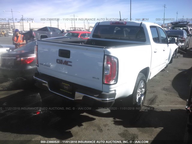 1GTG5BEA6F1161145 - 2015 GMC CANYON SLE WHITE photo 4