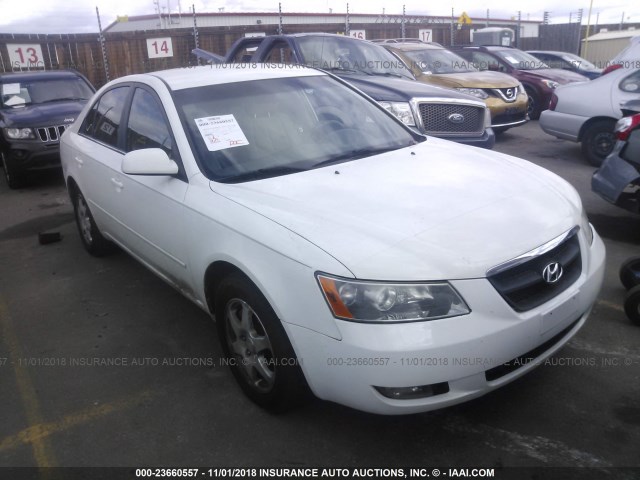 5NPEU46FX6H119988 - 2006 HYUNDAI SONATA GLS/LX WHITE photo 1