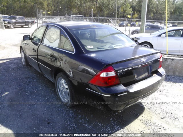 1FAFP24166G118046 - 2006 FORD FIVE HUNDRED  BLACK photo 3