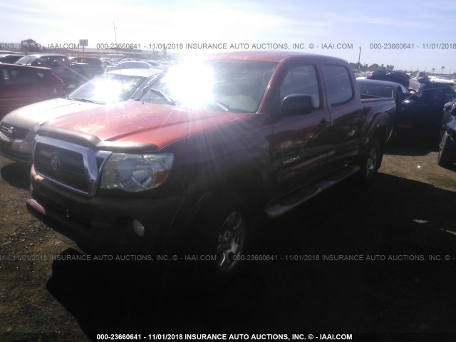 5TEJU62N07Z378656 - 2007 TOYOTA TACOMA DOUBLE CAB PRERUNNER RED photo 2