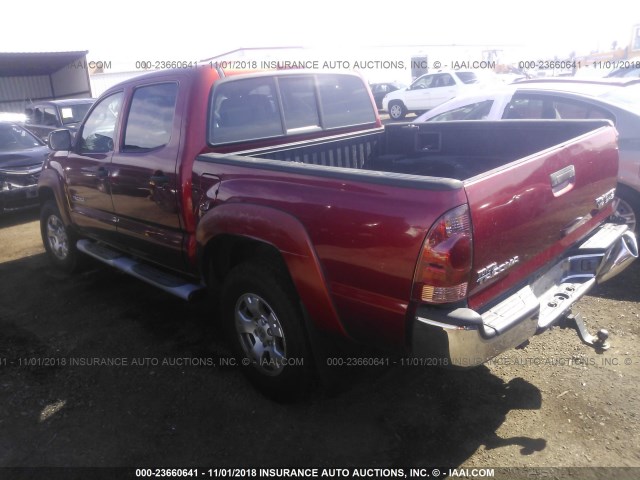 5TEJU62N07Z378656 - 2007 TOYOTA TACOMA DOUBLE CAB PRERUNNER RED photo 3
