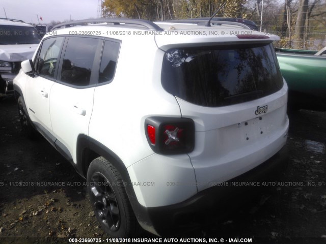 ZACCJABT5GPC49034 - 2016 JEEP RENEGADE LATITUDE WHITE photo 3