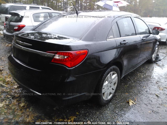 1C3CCBAB0EN124185 - 2014 CHRYSLER 200 LX BLACK photo 4