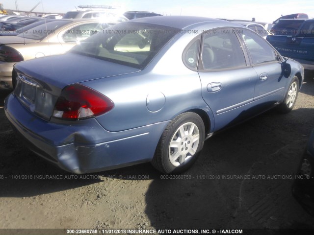 1FAFP5223YG188104 - 2000 FORD TAURUS LX 蓝色 照片 4