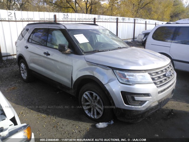 1FM5K8B82HGD44753 - 2017 FORD EXPLORER SILVER photo 1