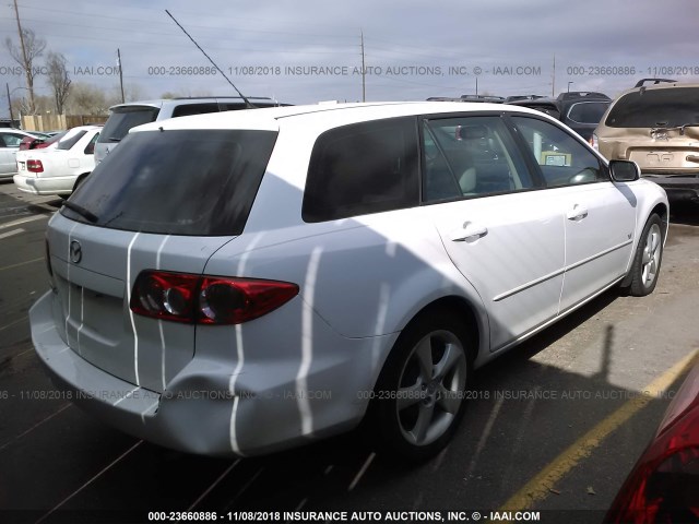 1YVFP82DX45N69204 - 2004 MAZDA 6 S WHITE photo 4