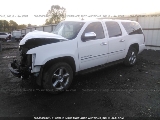 1GNSKKE7XCR110226 - 2012 CHEVROLET SUBURBAN K1500 LTZ WHITE photo 2