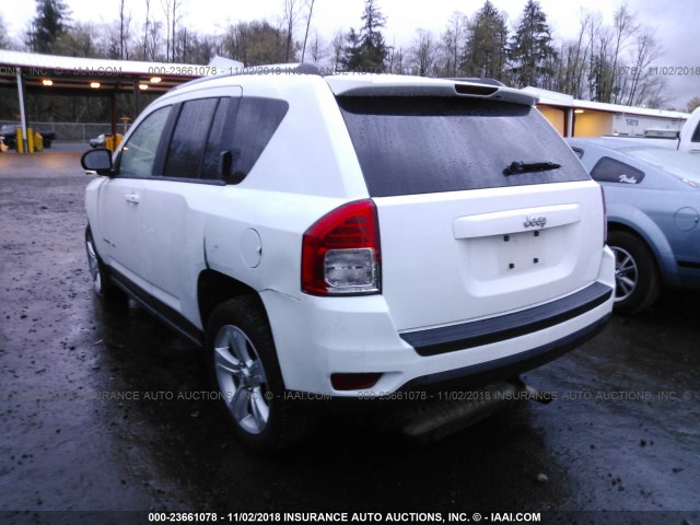 1C4NJCBB7DD169580 - 2013 JEEP COMPASS SPORT WHITE photo 3