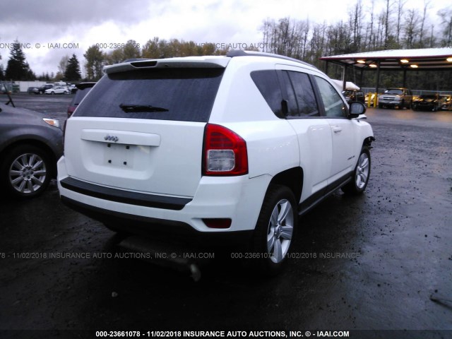 1C4NJCBB7DD169580 - 2013 JEEP COMPASS SPORT WHITE photo 4