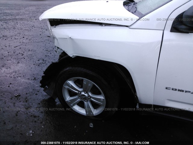 1C4NJCBB7DD169580 - 2013 JEEP COMPASS SPORT WHITE photo 6