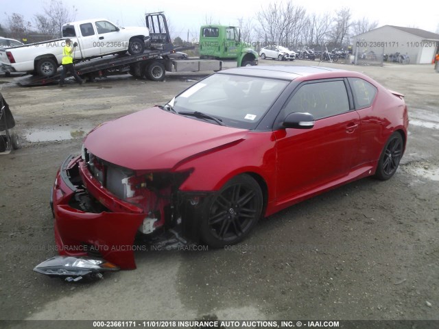 JTKJF5C78D3047864 - 2013 TOYOTA SCION TC 红色 照片 2