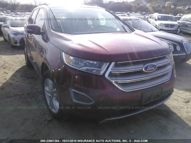 2FMTK4J94FBC07425 - 2015 FORD EDGE SEL RED photo 1