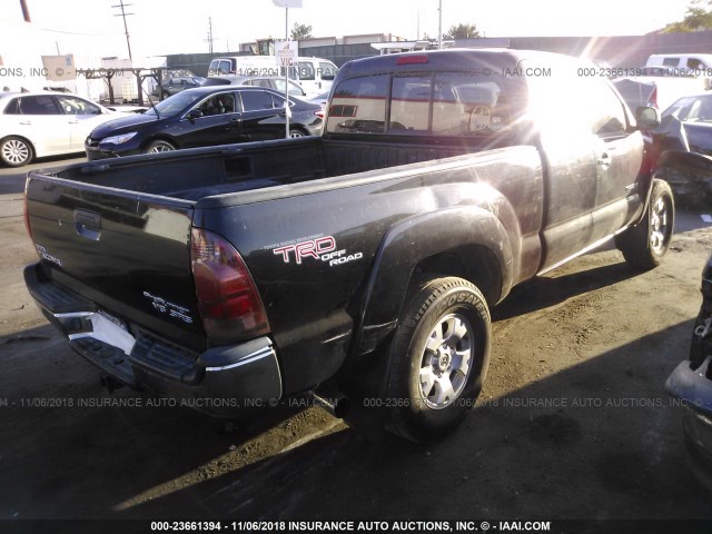 5TETU62N25Z127255 - 2005 TOYOTA TACOMA PRERUNNER ACCESS CAB BLACK photo 4