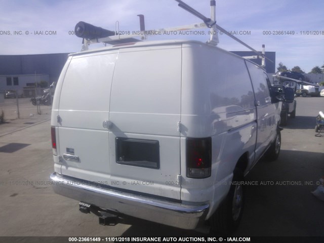 1FTSE34L39DA93599 - 2009 FORD ECONOLINE E350 SUPER DUTY VAN WHITE photo 4