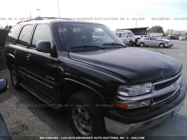 1GNEK13T31R125672 - 2001 CHEVROLET TAHOE K1500 BLACK photo 1