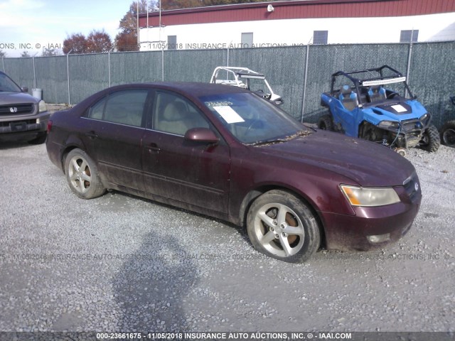 5NPEU46FX7H203505 - 2007 HYUNDAI SONATA SE/LIMITED MAROON photo 1