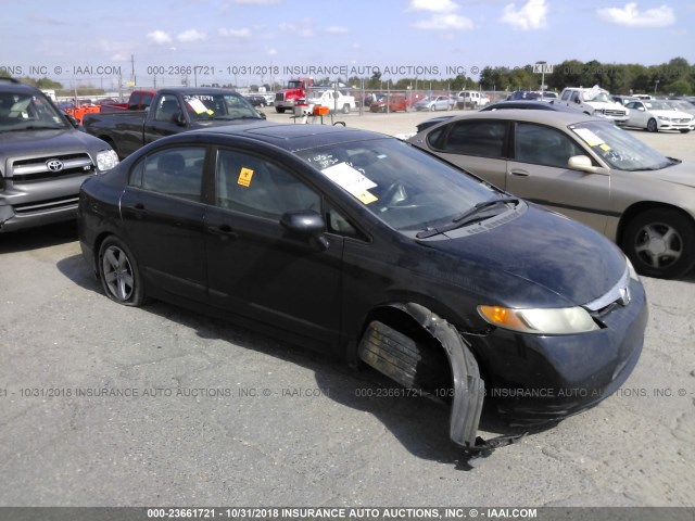 1HGFA16908L017959 - 2008 HONDA CIVIC EXL BLACK photo 1