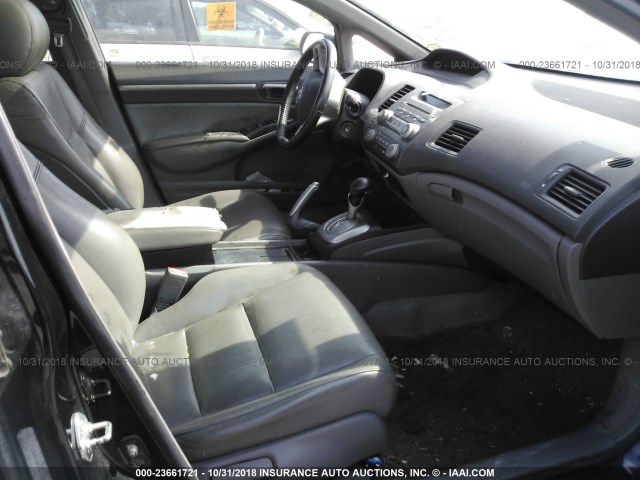 1HGFA16908L017959 - 2008 HONDA CIVIC EXL BLACK photo 5