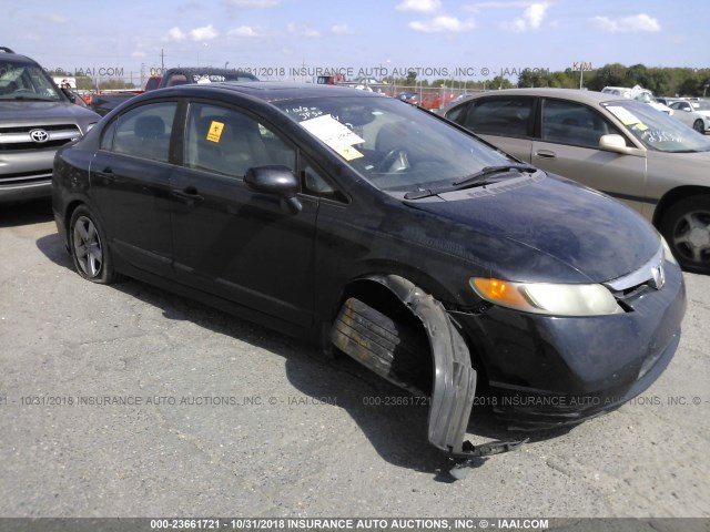 1HGFA16908L017959 - 2008 HONDA CIVIC EXL BLACK photo 6