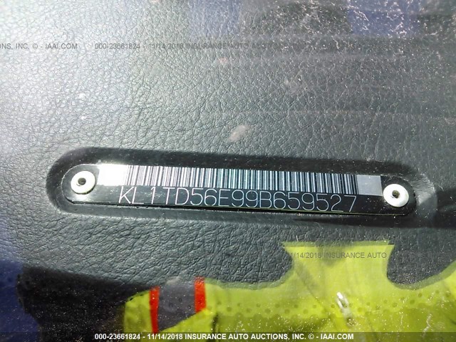 KL1TD56E99B659527 - 2009 CHEVROLET AVEO LS/LT RED photo 9