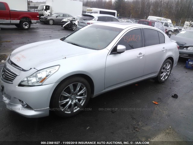 JN1CV6AR0BM404817 - 2011 INFINITI G37 SILVER photo 2