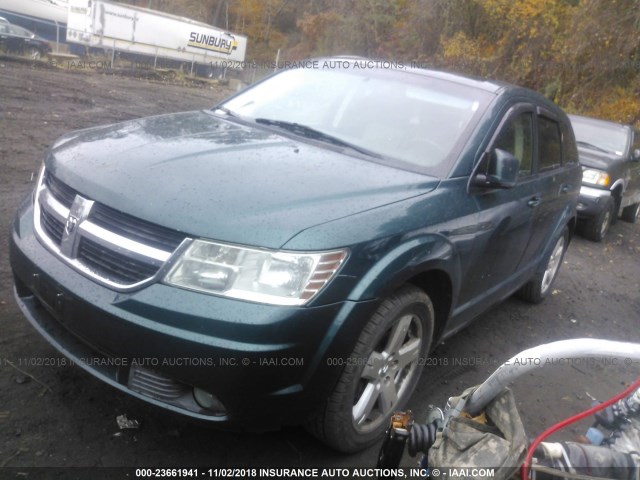 3D4GH57V69T540008 - 2009 DODGE JOURNEY SXT GREEN photo 2